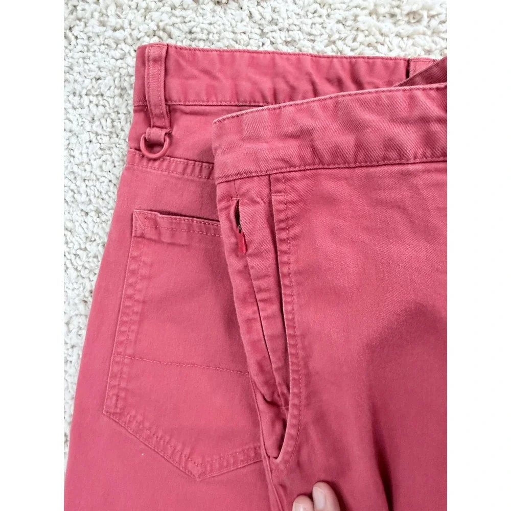 The North Face Chino Shorts Mens 32 Salmon Good Cotton Side Zip Pocket